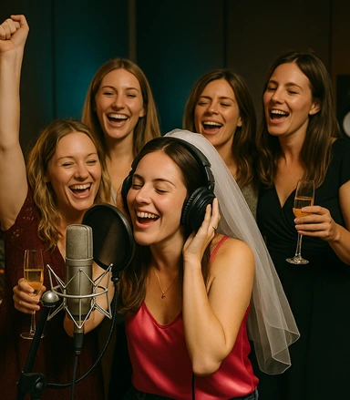 Singfactory-Aufnahme mit der Braut